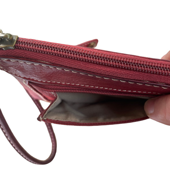 Giani Bernini Red Leather Wristlet Wallet - Picture 14 of 16